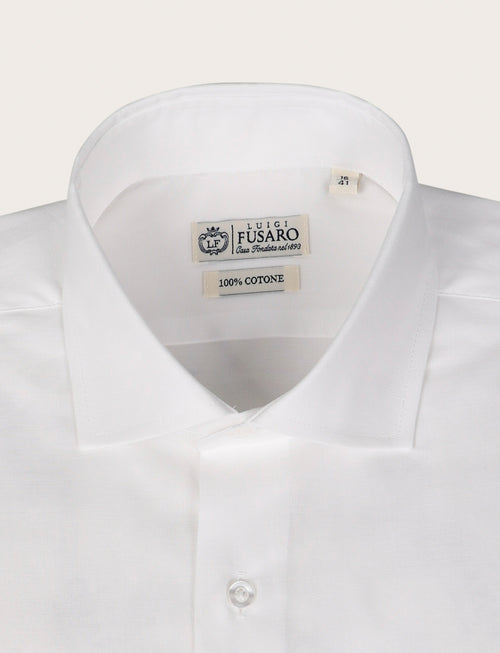 Camicia classica in cotone fil a fil |Colore:Bianco