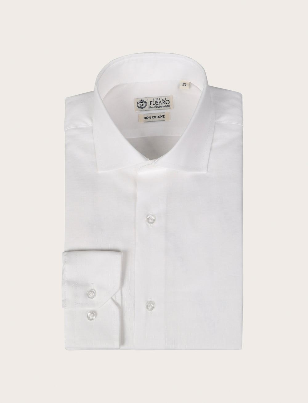 Camicia classica in cotone fil a fil