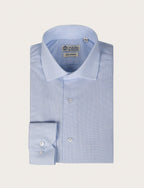 Camicia in cotone twill microtexture |Colore:Celeste