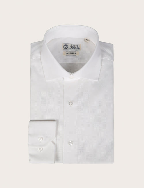 Camicia in cotone giro inglese |Colore:Bianco