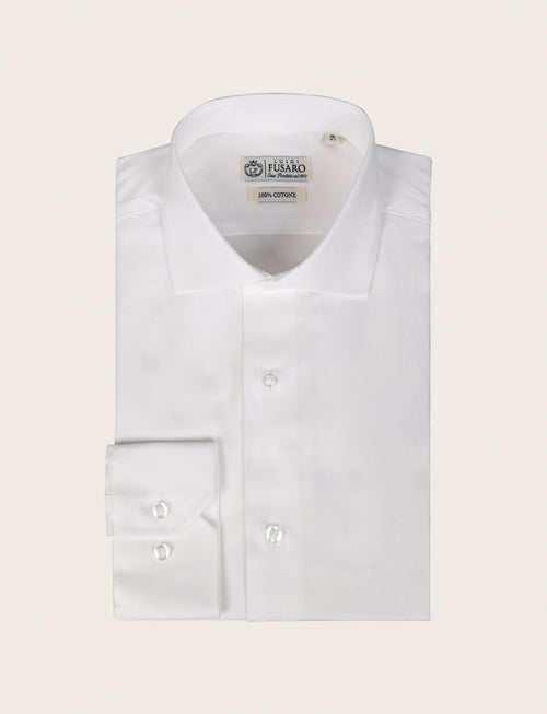 Camicia in cotone operato |Colore:Bianco