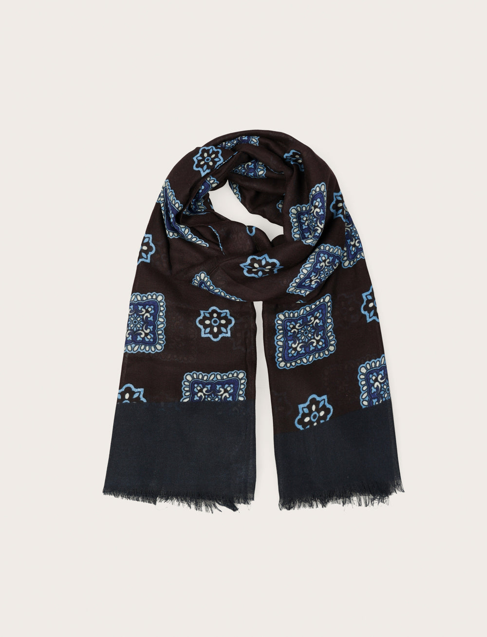 Geometric floral pattern scarf 