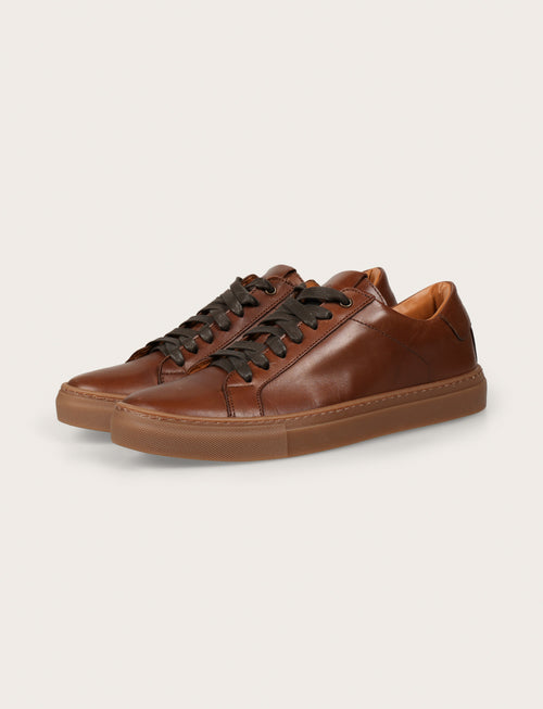 Sneakers in pelle crust |Colore:Marrone