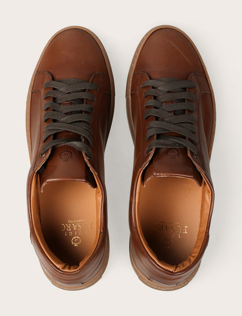 Sneakers in pelle crust |Colore:Marrone