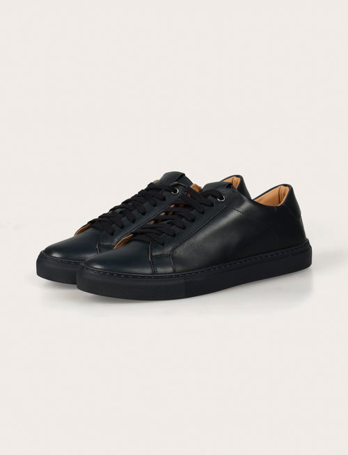 Sneakers in pelle crust |Colore:Blu