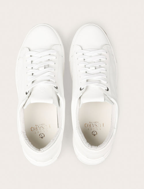 Sneakers in pelle crust |Colore:Bianco