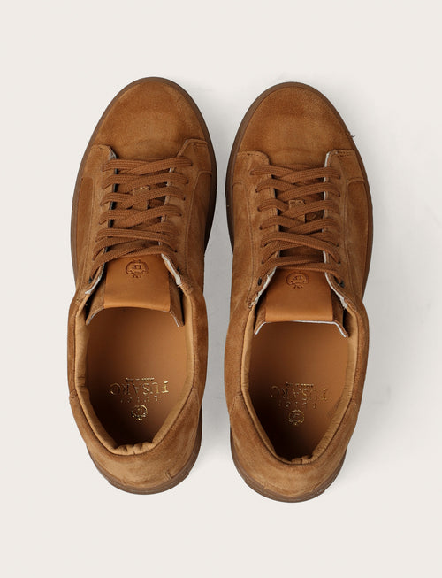 Sneakers in camoscio |Colore:Tabacco