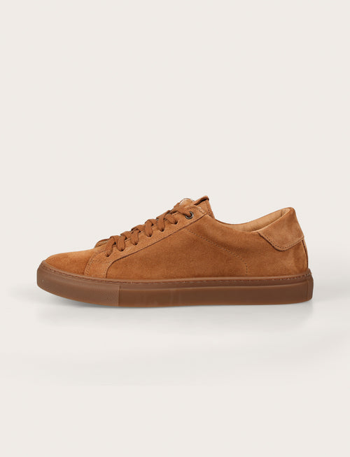 Sneakers in camoscio |Colore:Tabacco