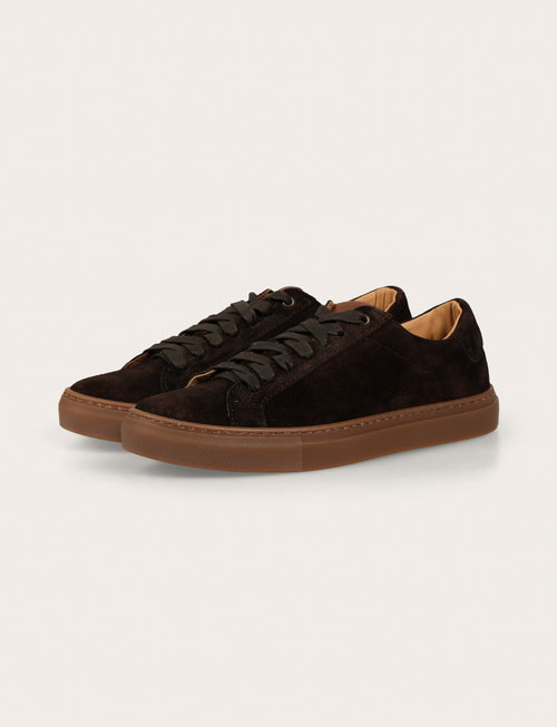 Sneakers in camoscio |Colore:Moro