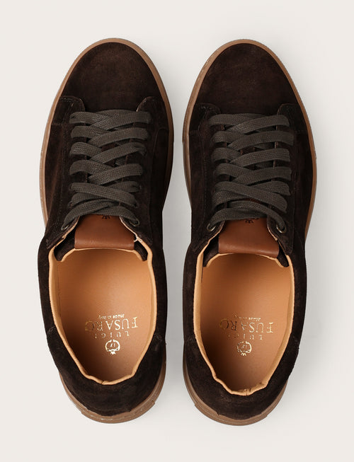 Sneakers in camoscio |Colore:Moro