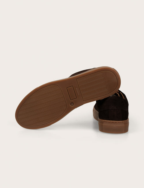 Sneakers in camoscio |Colore:Moro