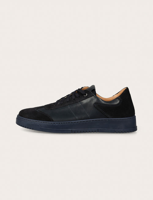 Sneakers in pelle e camoscio |Colore:Blu