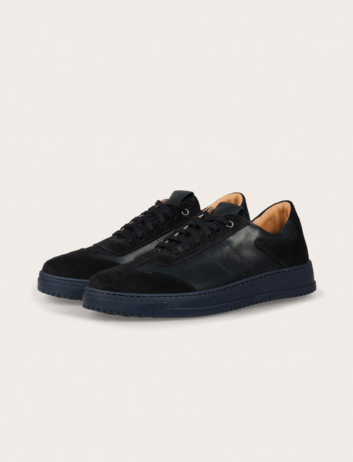 Sneakers in pelle e camoscio |Colore:Blu