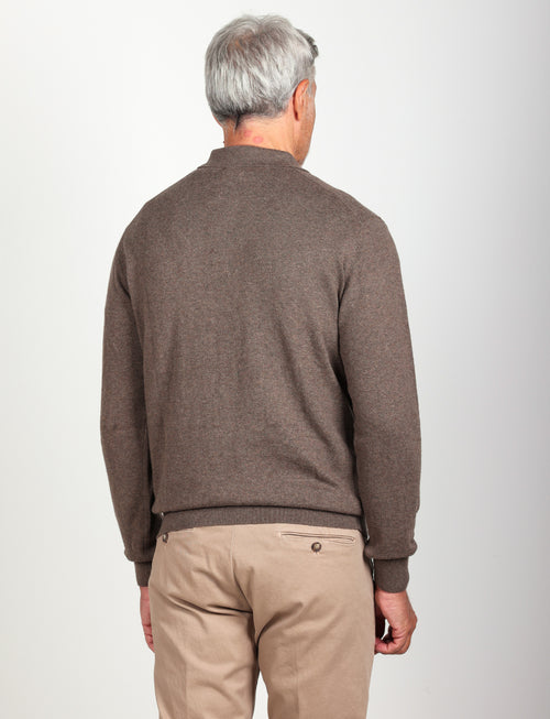Polo in cotone e lana |Colore:Taupe