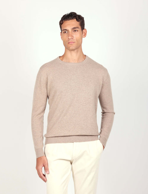 Maglia girocollo 100% cashmere Luigi Fusaro