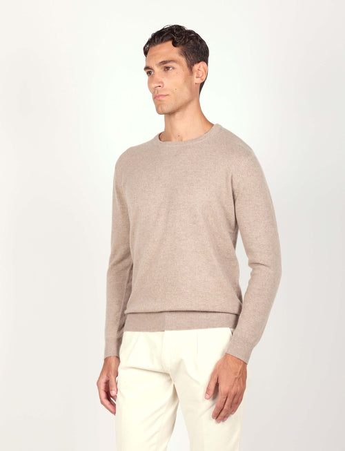 Maglia girocollo 100% cashmere Luigi Fusaro