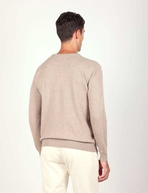 Maglia girocollo 100% cashmere Luigi Fusaro