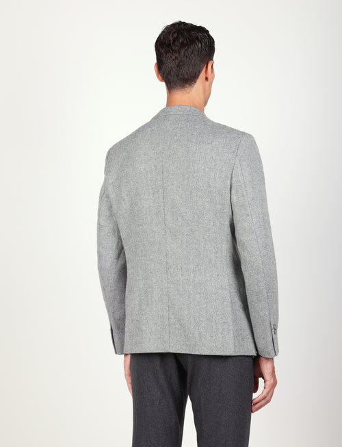 Giacca spigata in misto lana |Colore:Grigio