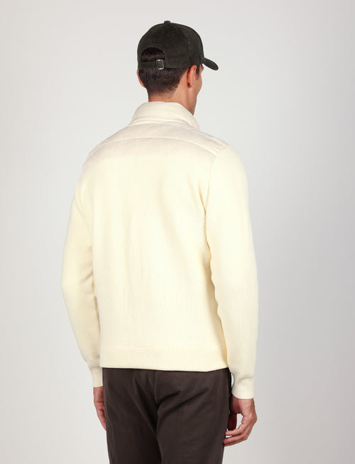 Giubbino trapuntato in alcantara |Colore:Panna