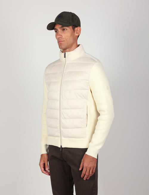Giubbino trapuntato in alcantara |Colore:Panna