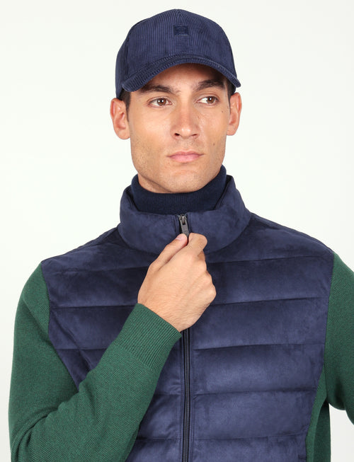 Giubbino trapuntato in alcantara |Colore:Verde
