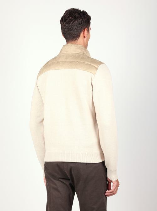 Giubbino trapuntato in alcantara |Colore:Beige