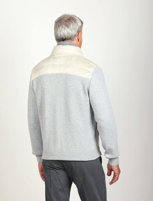 Giubbino trapuntato in alcantara |Colore:Grigio