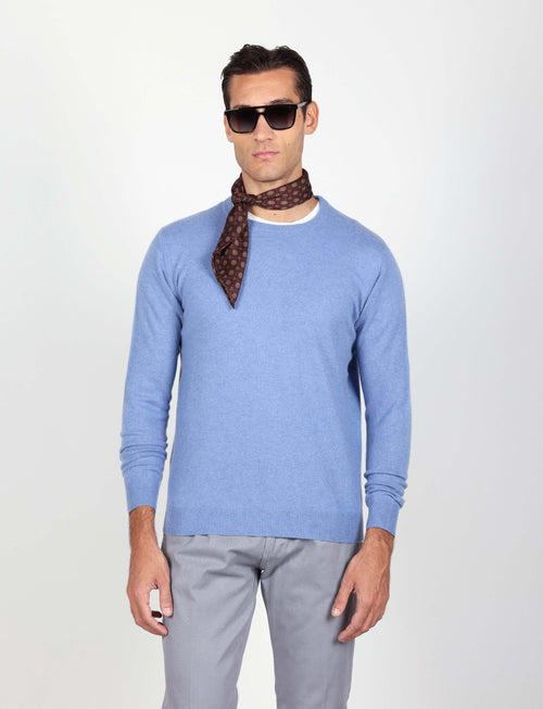 Maglia girocollo 100% cashmere Luigi Fusaro