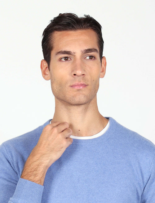 Maglia girocollo 100% cashmere Luigi Fusaro