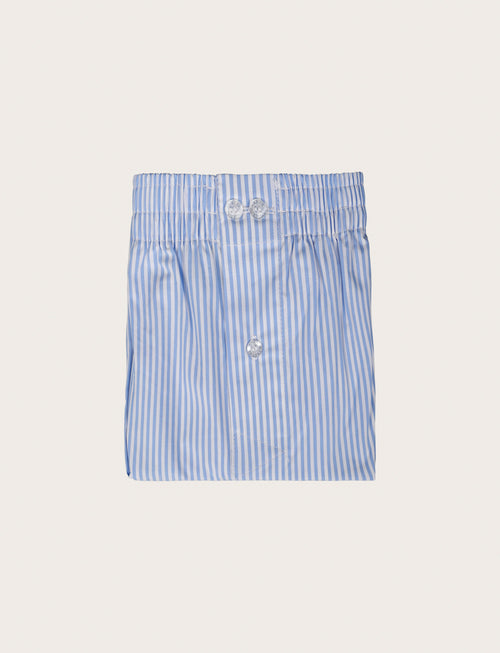 Boxer a riga media in cotone |Colore:Celeste