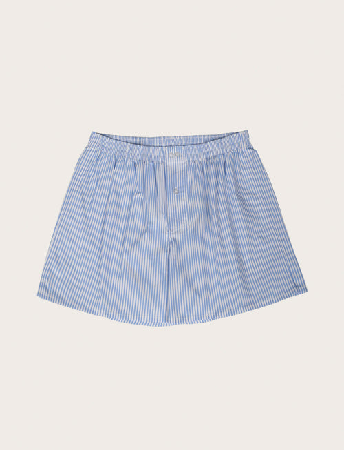 Boxer a riga media in cotone |Colore:Celeste