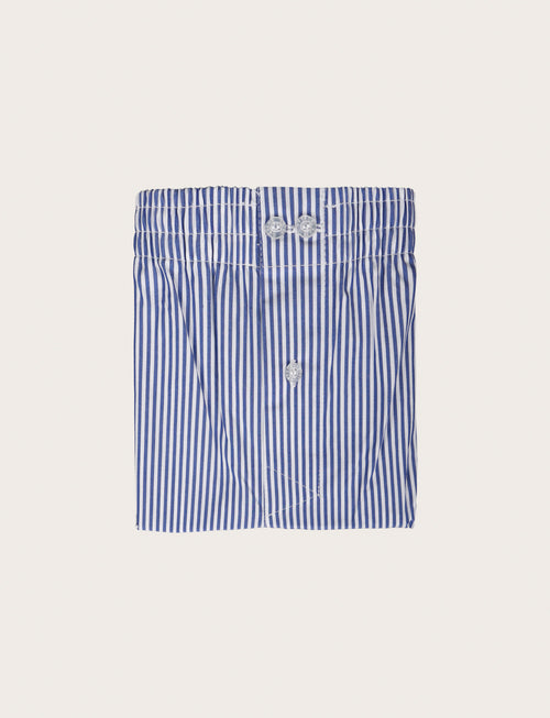Boxer a riga media in cotone |Colore:Blu