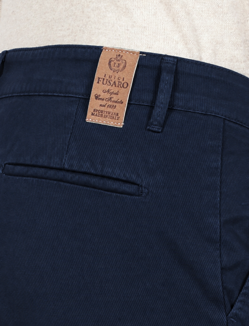 Pantaloni con pinces in cotone |Colore:Blu
