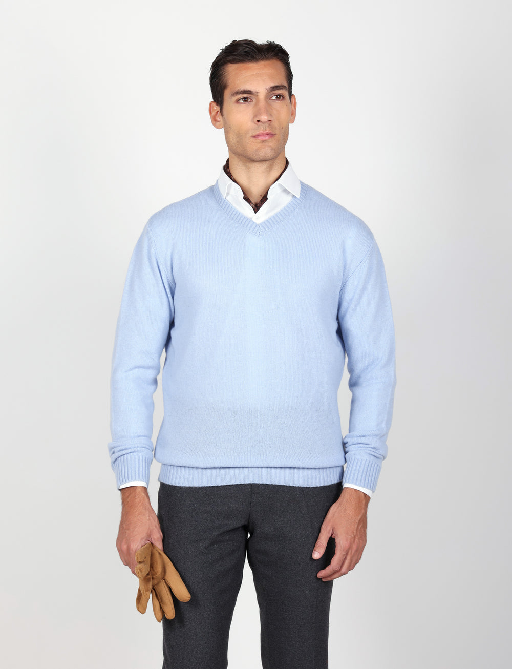 Maglia scollo a v in lambswool