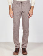 Pantaloni in lana con coulisse e risvolto |Colore:Beige
