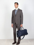 Abito principe di galles slim fit |Colore:Fango