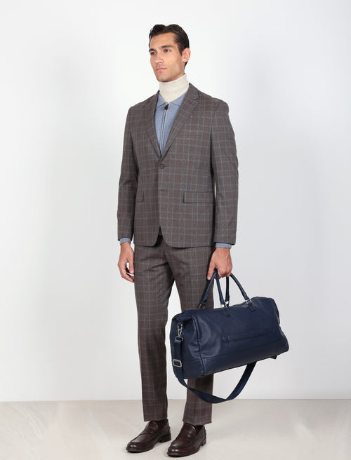 Abito principe di galles slim fit |Colore:Fango