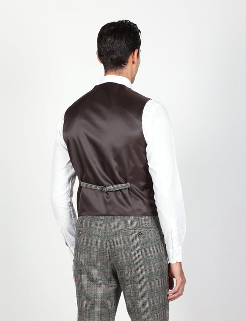 Gilet principe di galles bicolore |Colore:Fango
