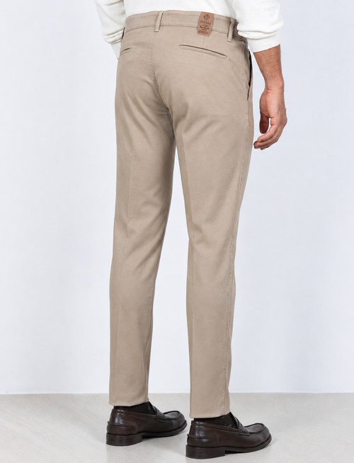 Pantaloni con pinces in cotone |Colore:Beige