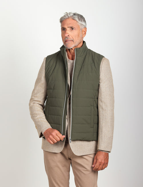 Gilet trapuntato tecnico |Colore:Verde