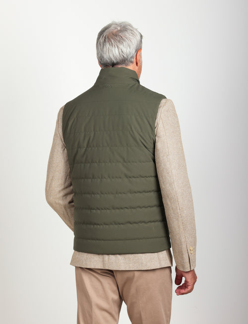 Gilet trapuntato tecnico |Colore:Verde