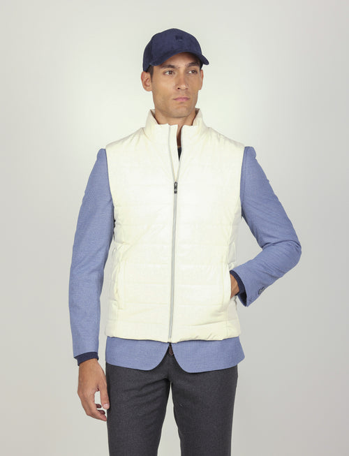 Gilet trapuntato tecnico |Colore:Panna
