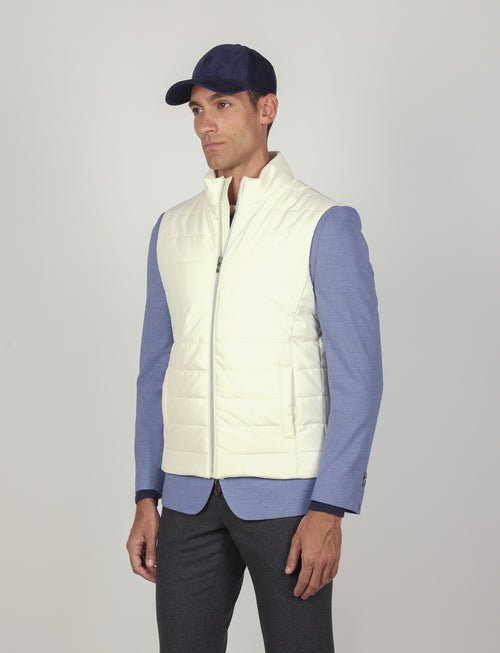 Gilet trapuntato tecnico |Colore:Panna