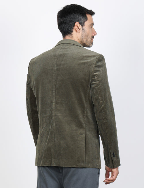Giacca in velluto a coste di cotone|Colore:Verde
