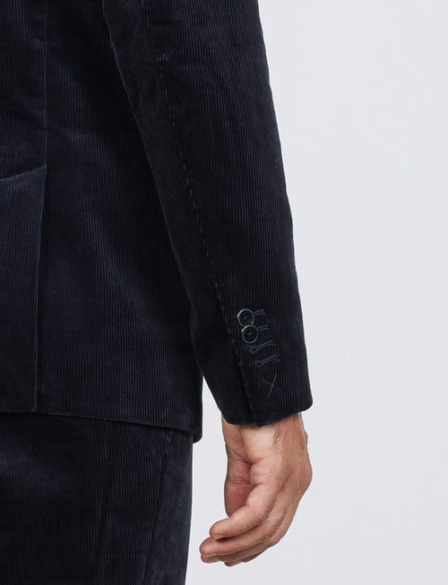 Giacca in velluto a coste di cotone|Colore:Blu