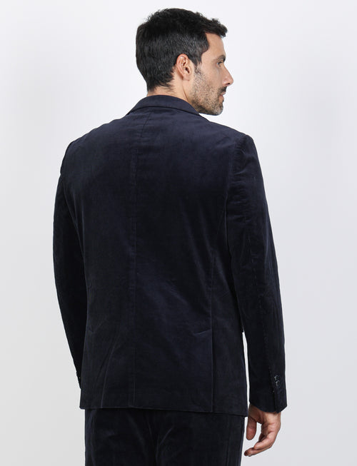 Giacca in velluto a coste di cotone|Colore:Blu