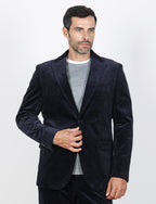 Giacca in velluto a coste di cotone|Colore:Blu