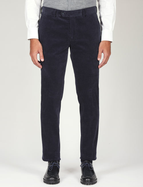 Pantaloni in velluto a coste di cotone |Colore:Blu