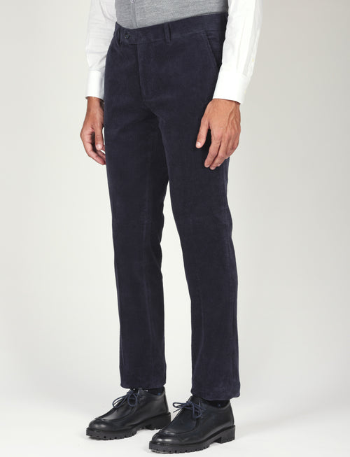 Pantaloni in velluto a coste di cotone |Colore:Blu