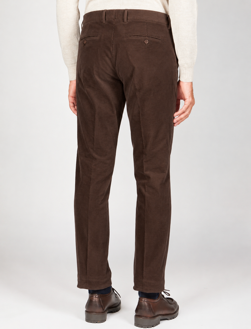 Pantaloni in velluto a coste di cotone |Colore:Moro
